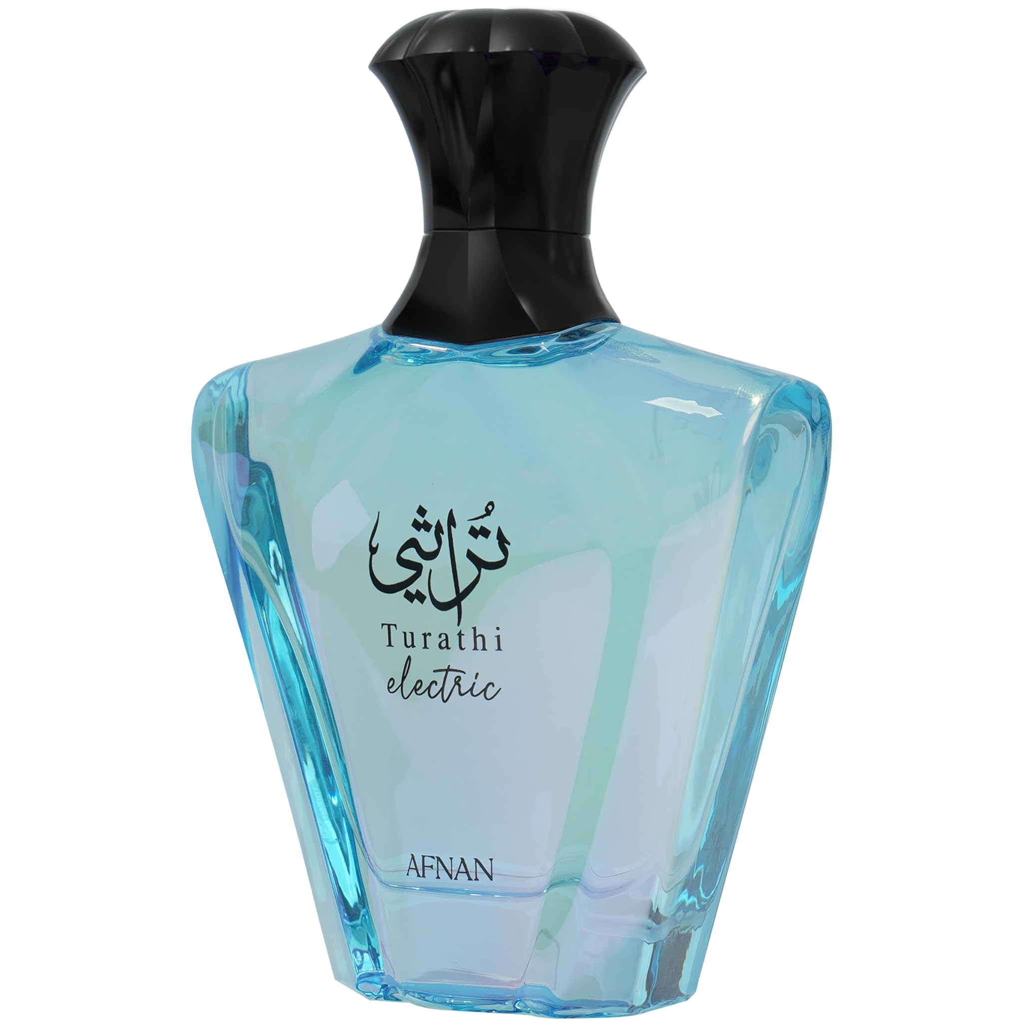Afnan Turathi Electric top-notes image showing bergamot, grapefruit, pear for a fresh opening.