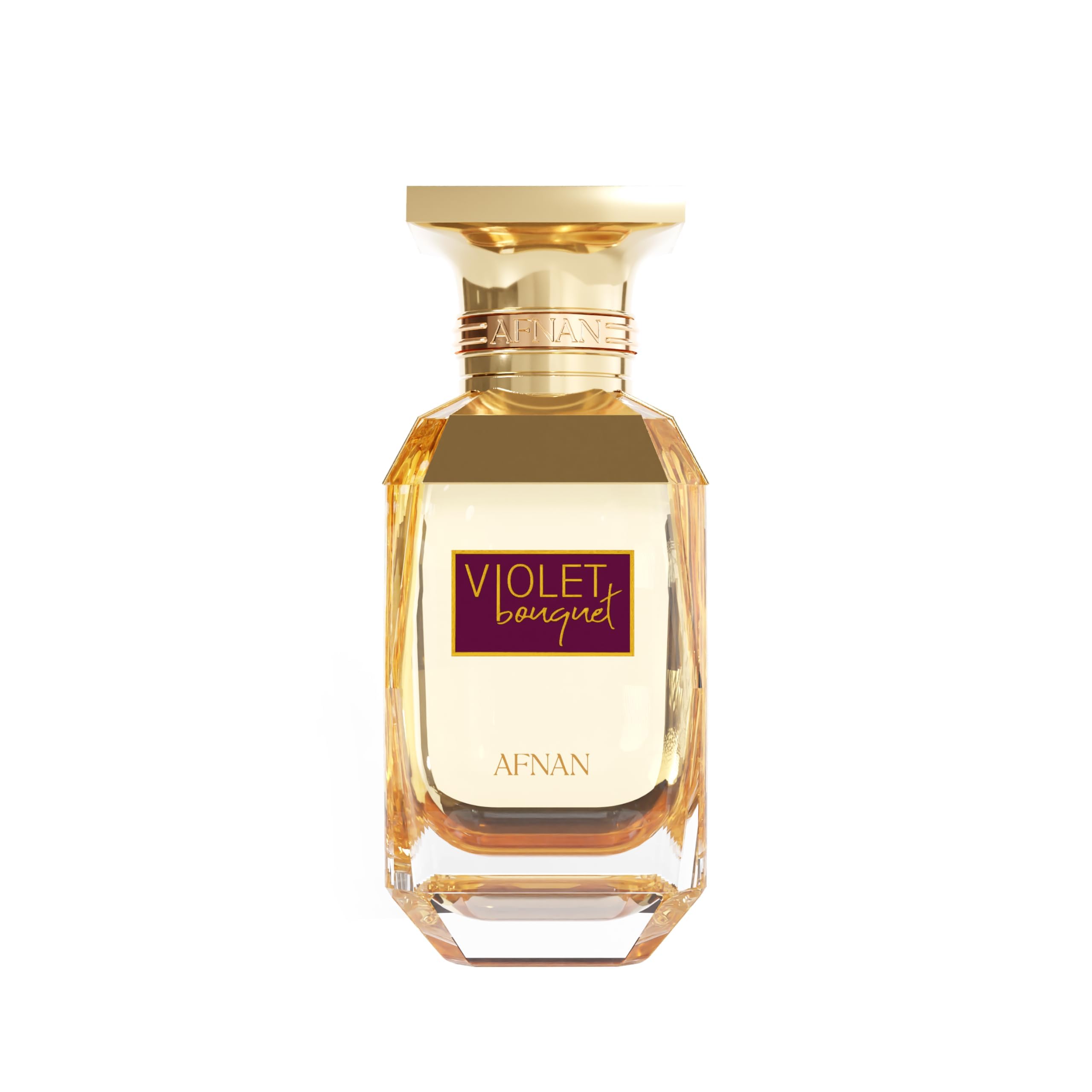 Afnan Violet Bouquet bottle-front shows elegant femininity for daily confidence.