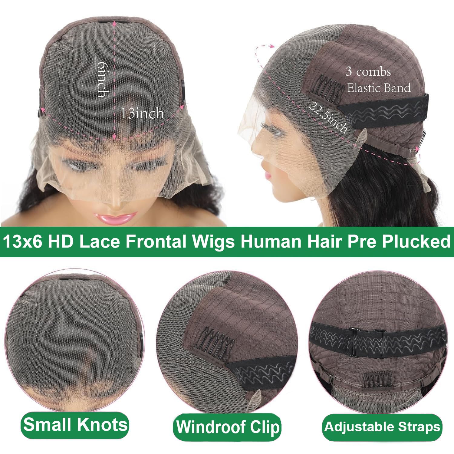 Afribye pre-plucked hairline lace-front wig highlights easy parting and natural edge