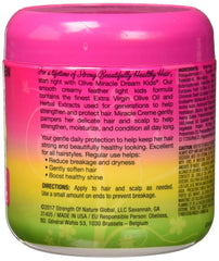 African Pride Dream Kids Olive Miracle Creme: aplicación fácil para peinar niños sin tirones.