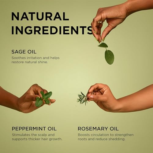 African Pride Feel It Formula Oil ingredients rosemary peppermint sage for scalp refreshment.