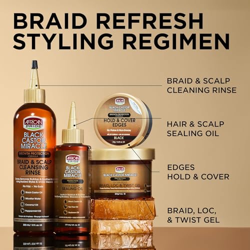 African Pride frizz-control shine image suggests sleek, long-lasting results.