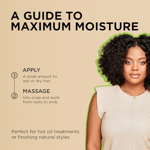 African Pride Moisture Miracle Leave-In hands application demonstrates easy distribution.