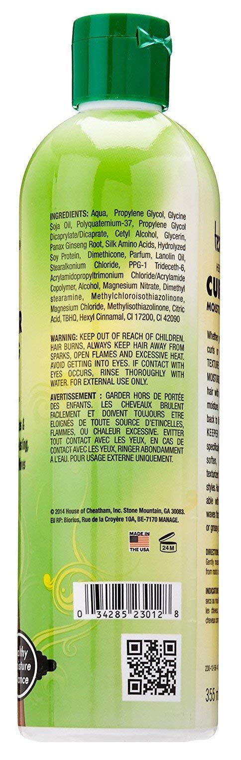 Africa's Best Orig Texture My Way Curl Keeper Loción, aplicación suave en cabello texturizado.
