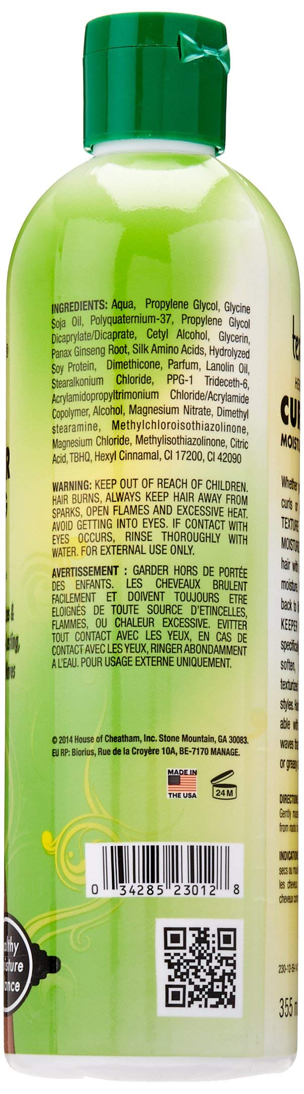 Africa's Best Orig Texture My Way Curl Keeper Loción, textura sedosa que controla el frizz.
