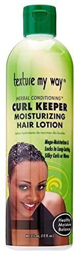 Africa's Best Orig Texture My Way Curl Keeper Loción, presentación de 354 ml para retoques.