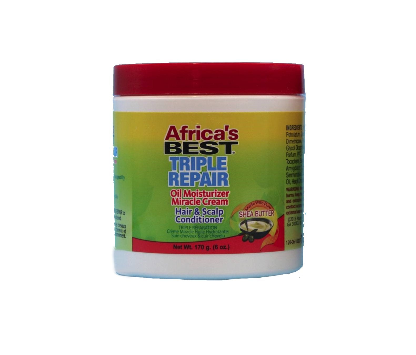 Africa's Best Triple Repair Oil Moisturizer packaging presents a compact 6 oz size for on-the-go use.