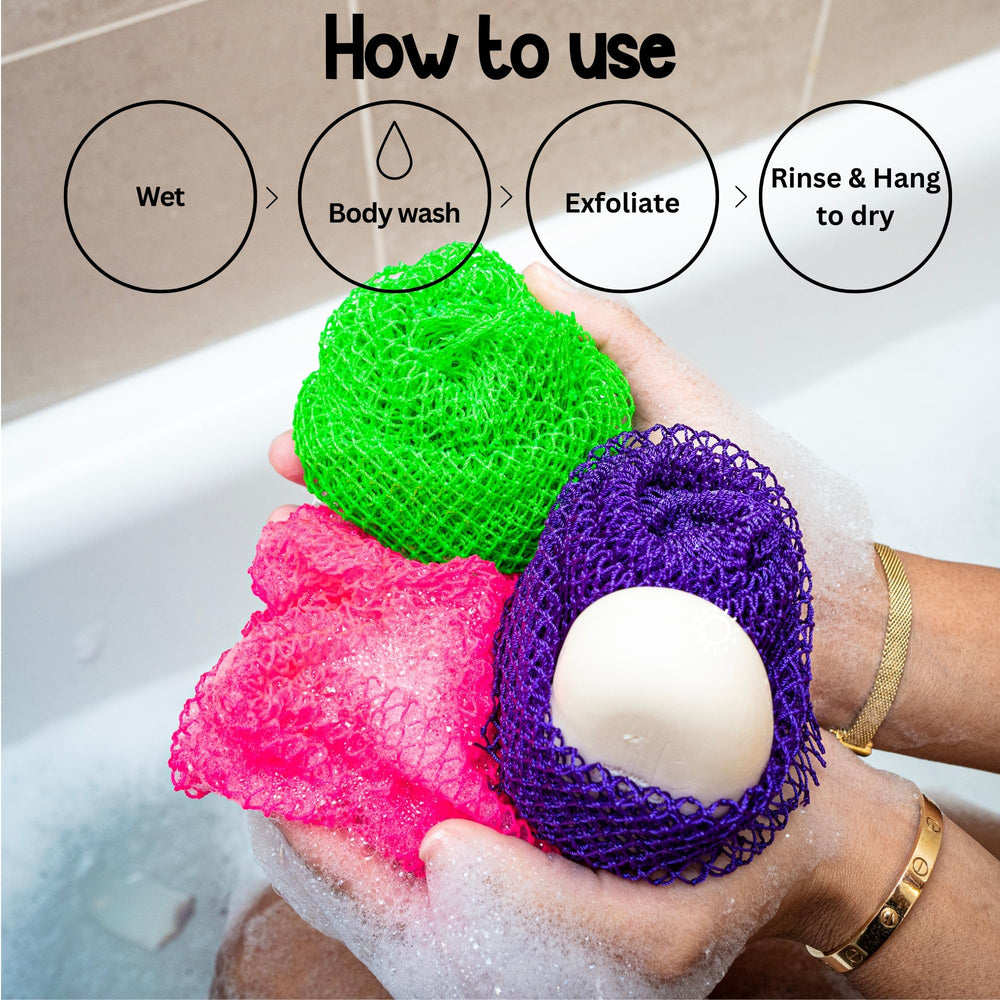 AFRIKI African Net Sponge extended reach helps hard-to-reach areas.
