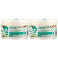 Afro Love Curling Puree 8oz pack defines curls with hydration and frizz control.