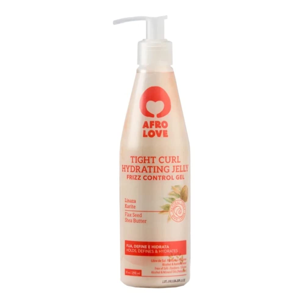 Afro Love Tight Curl Hydrating Jelly hair application highlights lightweight, non-sticky hold