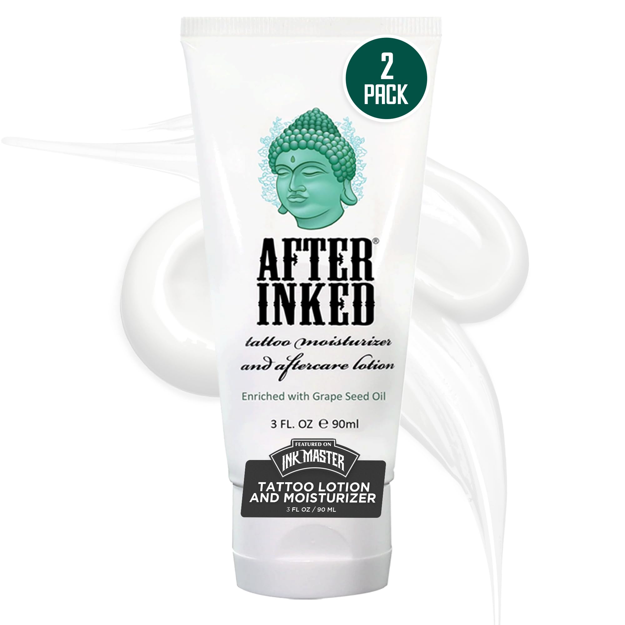After Inked tattoo aftercare lotion tube delivering hydration for vibrant ink
