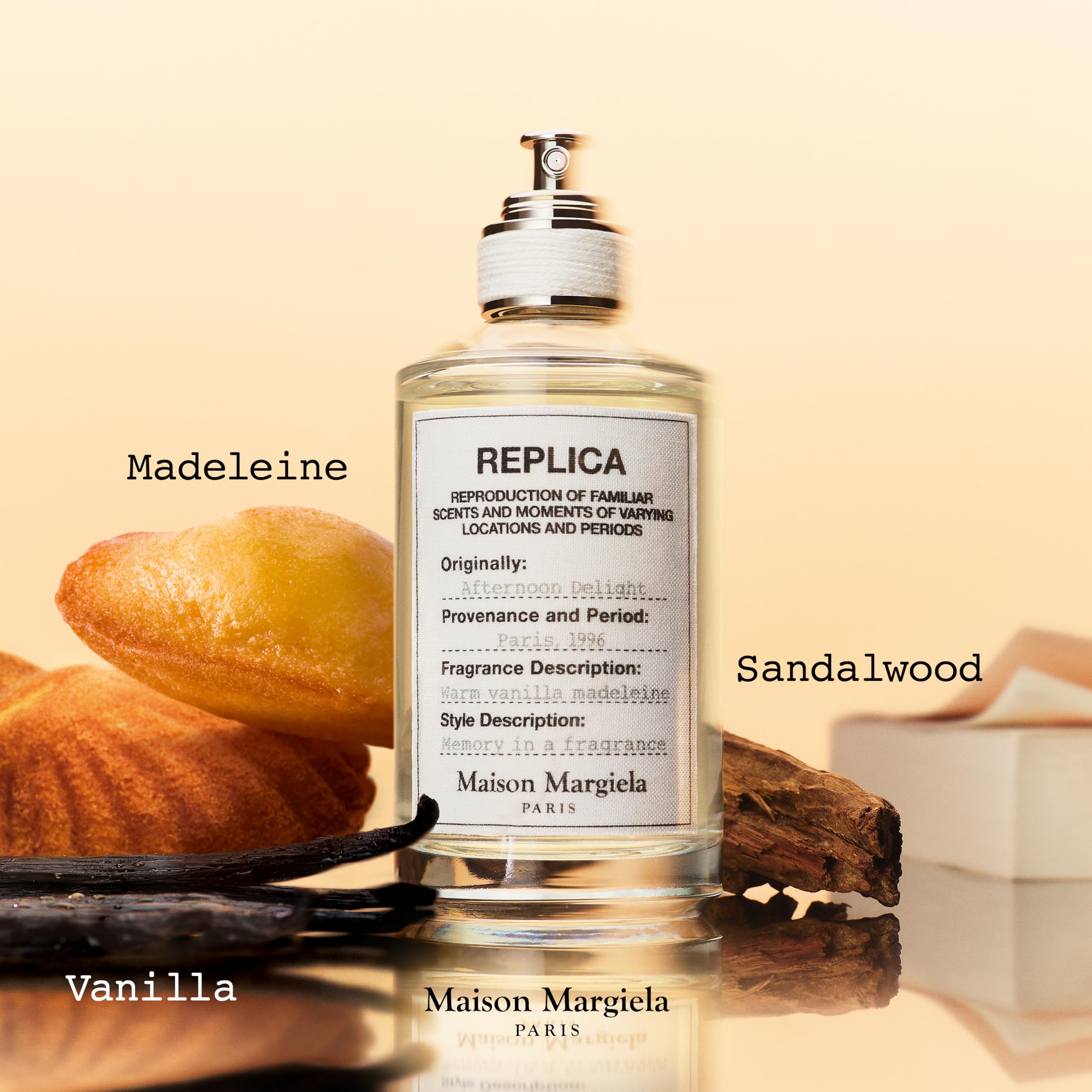 Afternoon Delight vanilla sandalwood note swatch showing creamy sweetness and longevity.