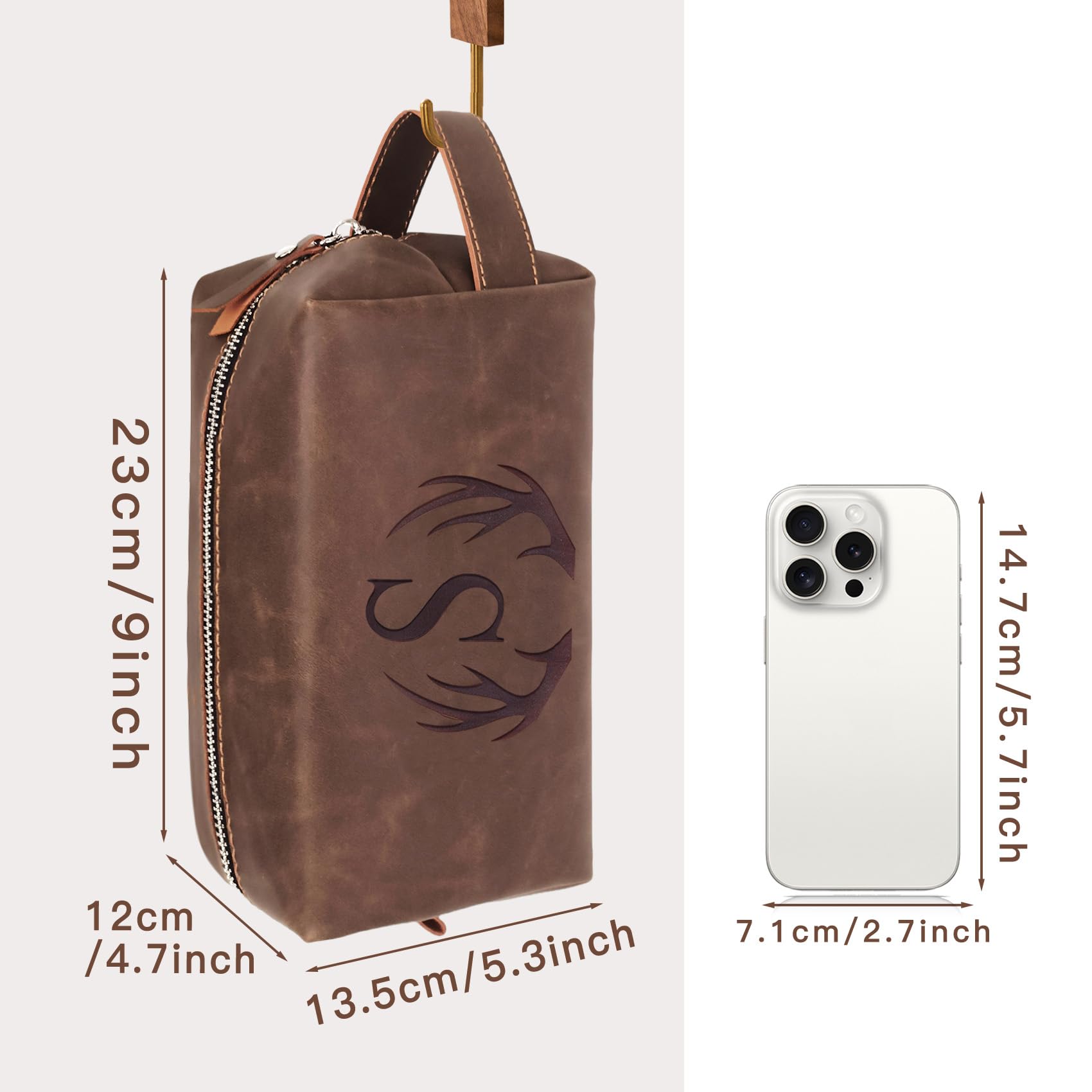 Aganmi large capacity bag fits toothbrushes, shampoo, razor on trips.