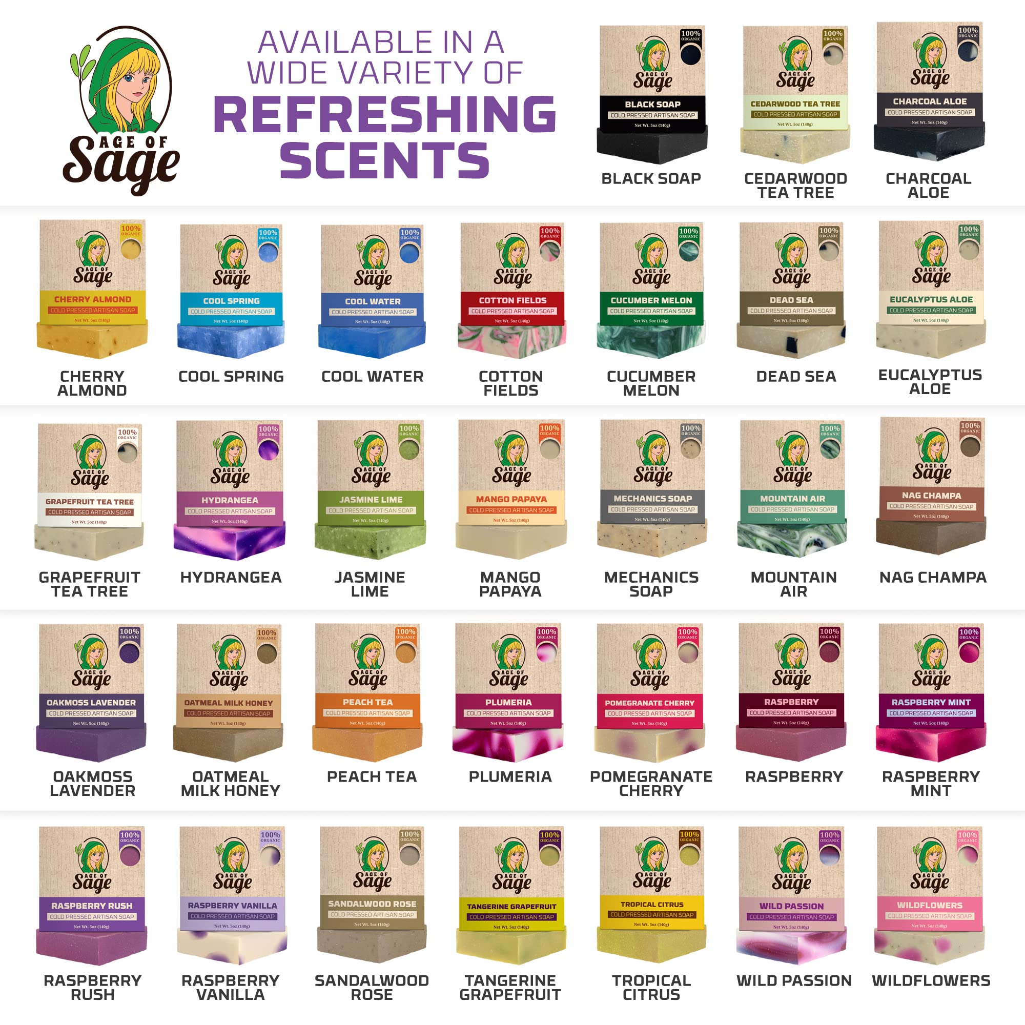 Age of Sage vegan ingredients showcasing natural oils and shea butter