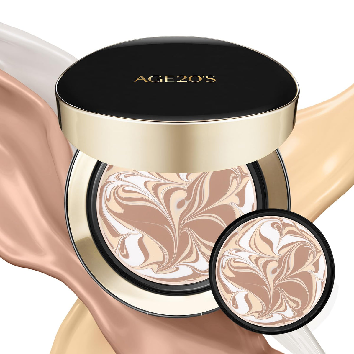AGE20'S Signature Essence Pact 2-pack box and puff for easy on-the-go foundation touch-ups