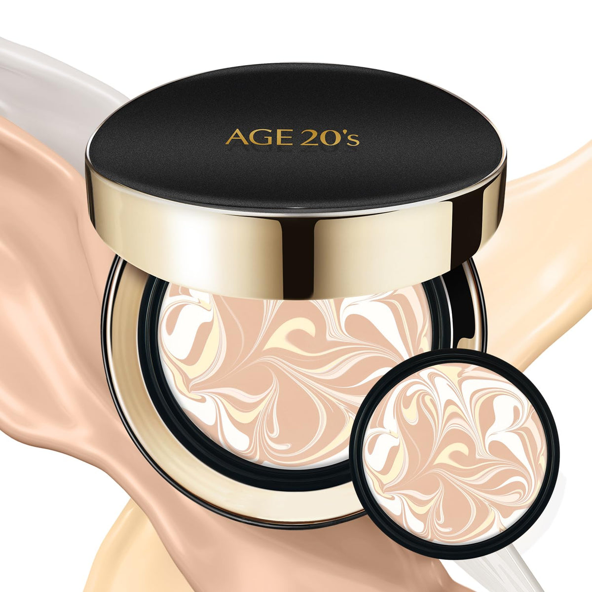 AGE 20's Signature Essence Pact compact Ivory for portable sun protection and natural coverage.