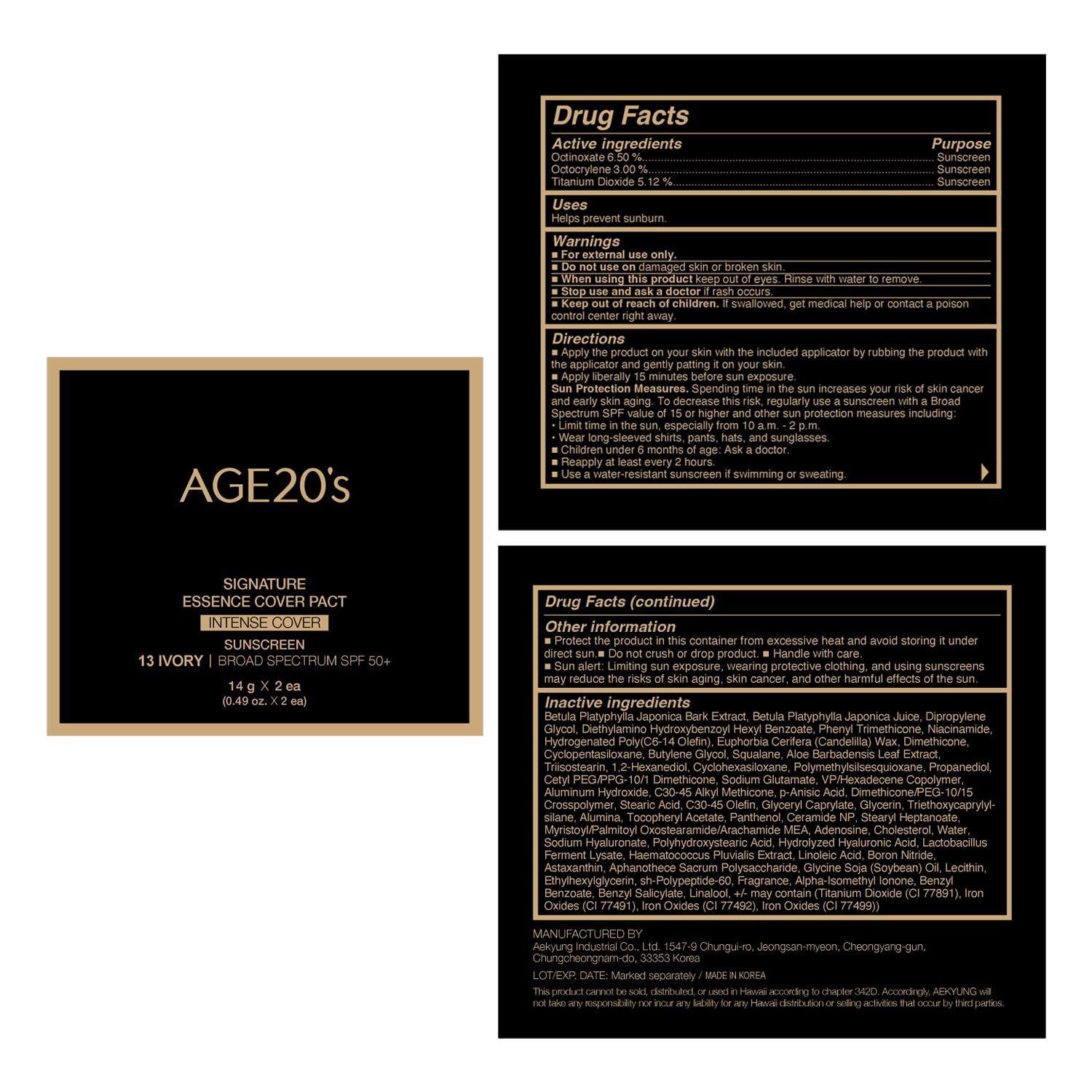 AGE 20's Essence Pact Ivory helps smooth skin texture for a luminous look.