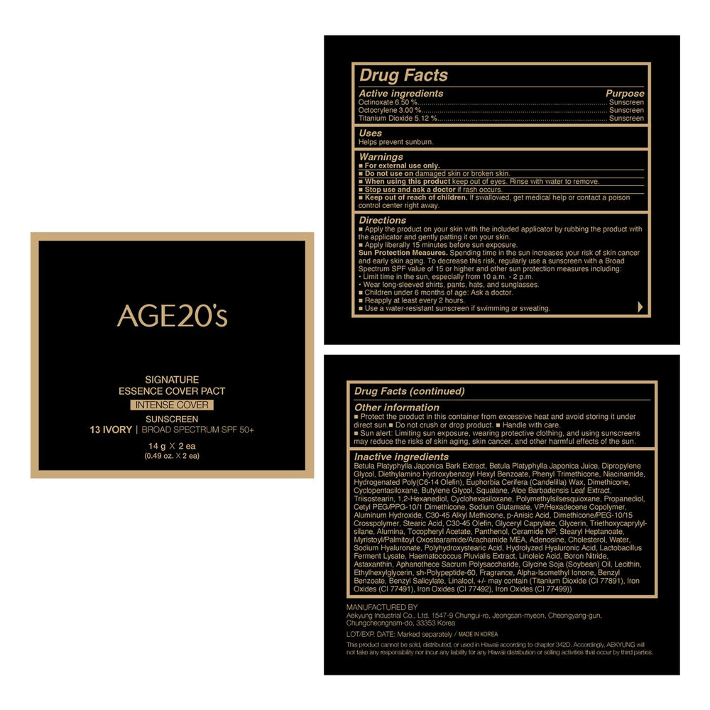 AGE 20's Essence Pact Ivory helps smooth skin texture for a luminous look.