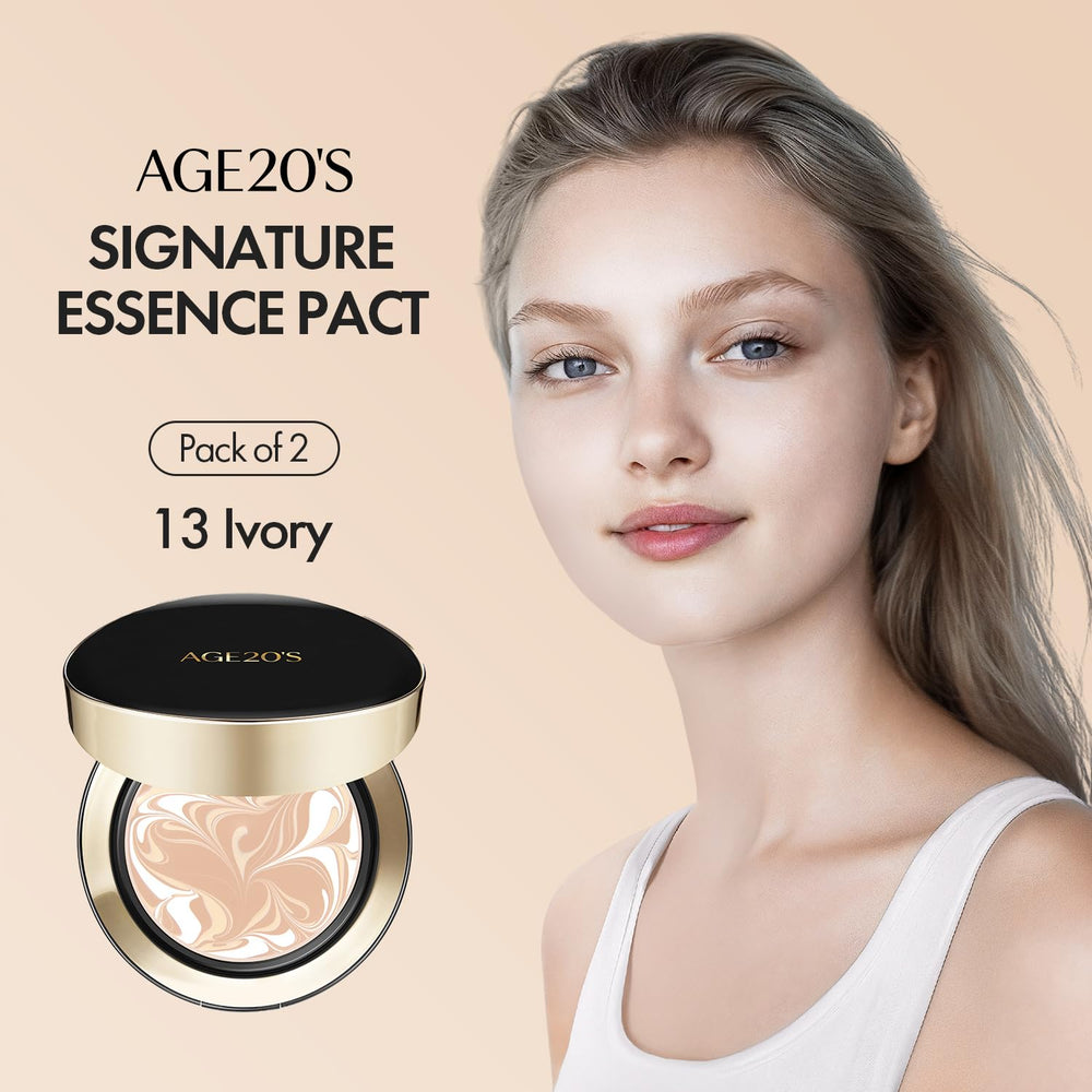 AGE 20's Essence Pact Ivory case supports on-the-go makeup routines.