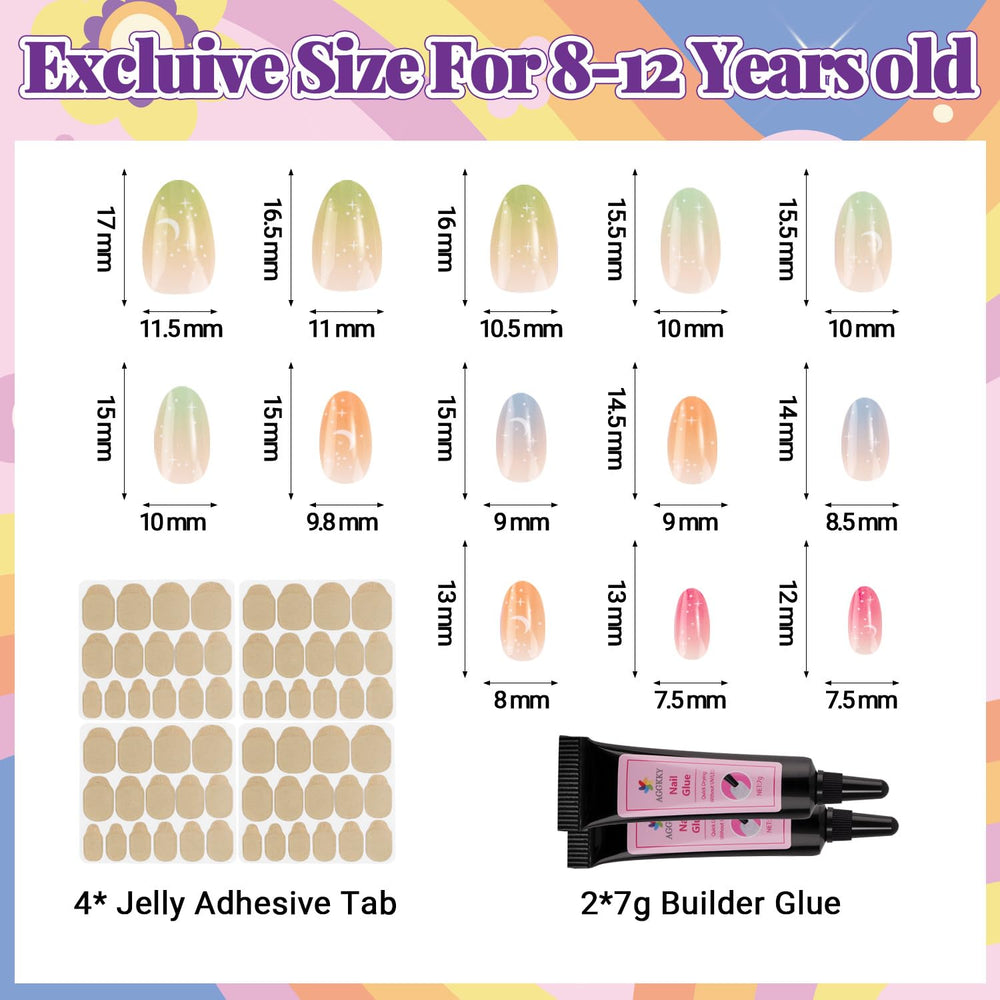 AGGKKY jelly nail adhesives collection for kids enables easy start to nail art