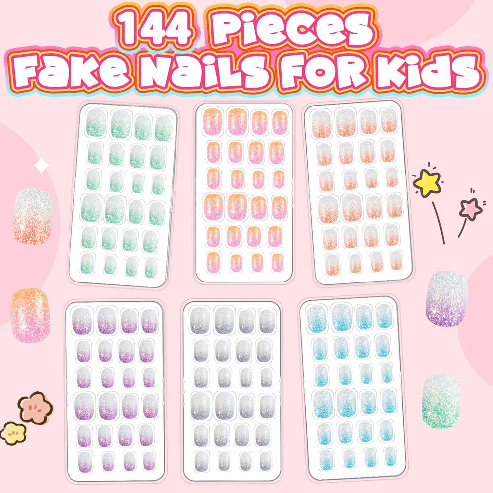AGGKKY Kids Nails with various patterns for versatile outfits