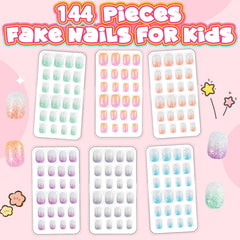 AGGKKY Kids Nails with various patterns for versatile outfits