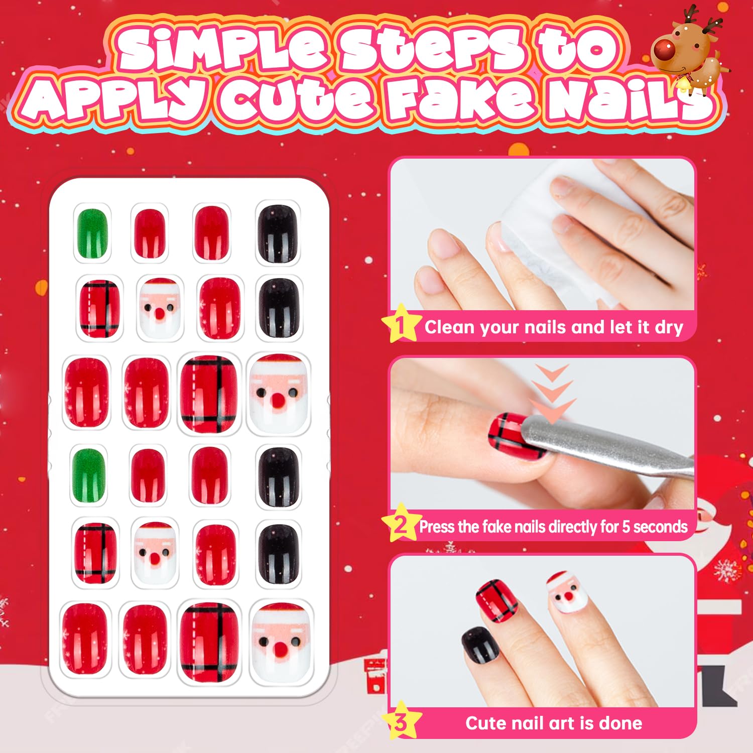 AGGKKY kids press-on nails safety materials gentle on nails and skin