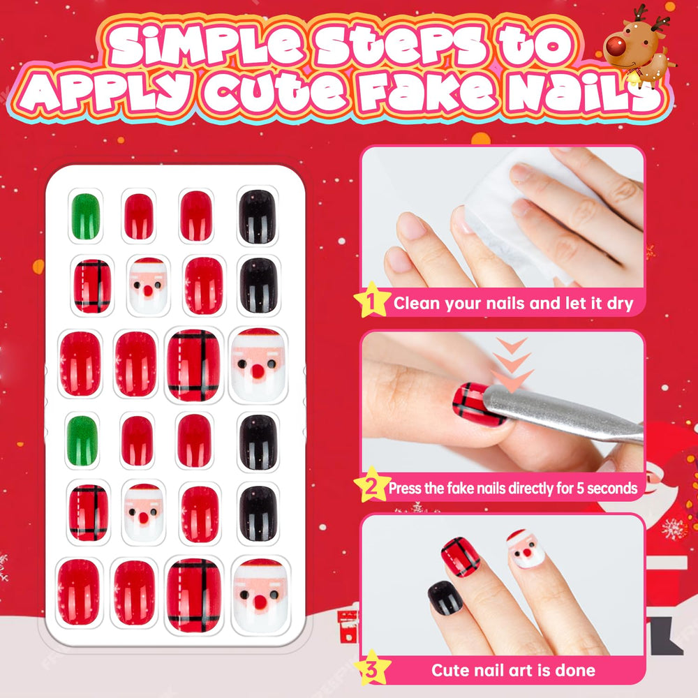 AGGKKY kids press-on nails safety materials gentle on nails and skin