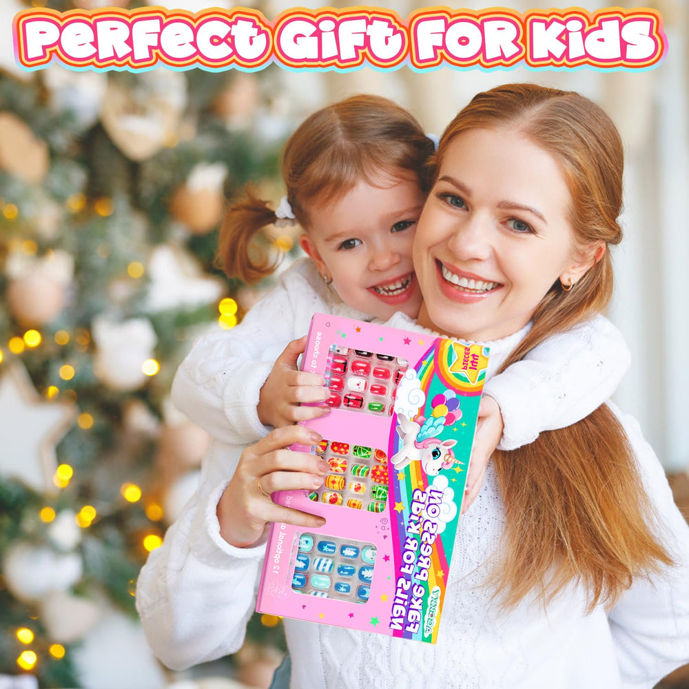 AGGKKY kids press-on nails sizes chart fits multiple fingers for comfort