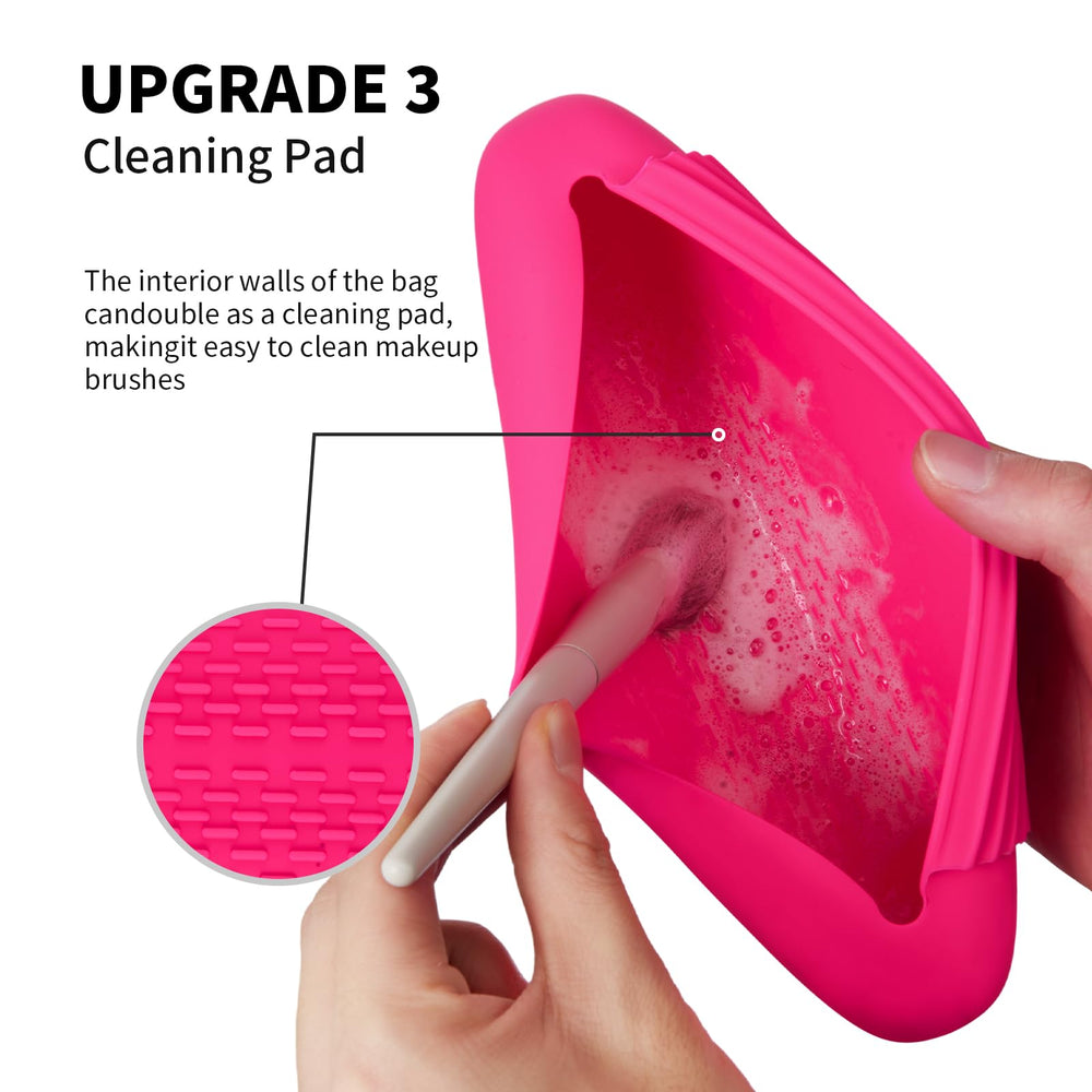 AGIKET babbie pink silicone makeup holder adds stylish organization