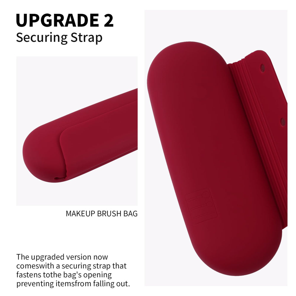 AGIKET easy-clean silicone brush holder for quick cleanup after trips.