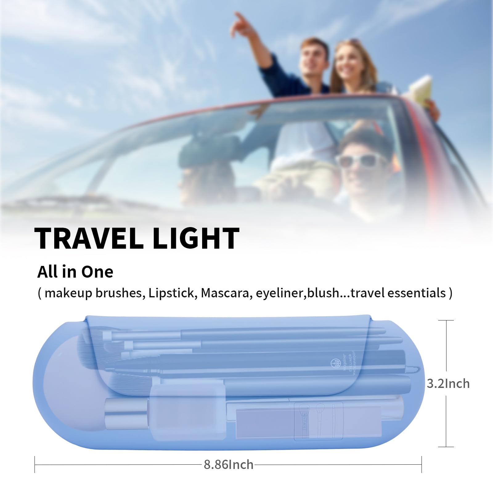 AGIKET lightweight travel case dimensions shown