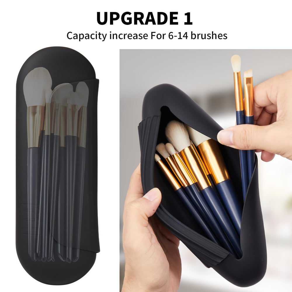 AGIKET silicone makeup brush holder close-up showing soft material and gentle texture.