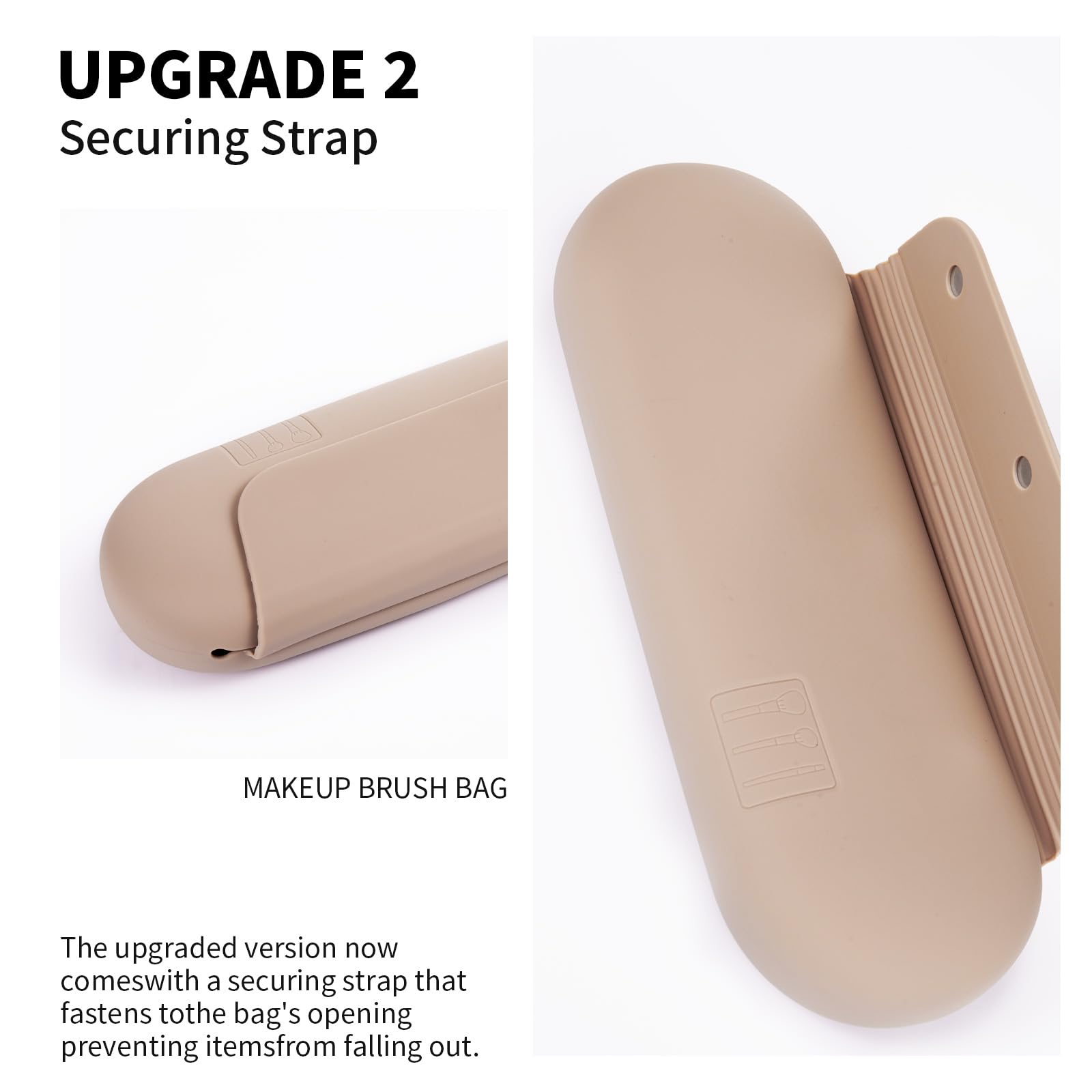AGIKET soft silicone brush holder close-up highlighting lightweight wrinkle-resistant material
