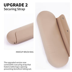 AGIKET soft silicone brush holder close-up highlighting lightweight wrinkle-resistant material