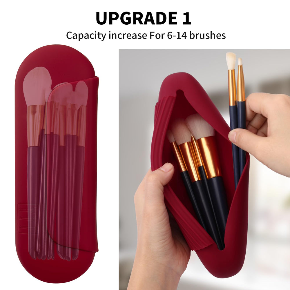 AGIKET soft silicone material brush holder for lightweight portability.