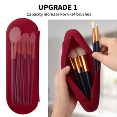 AGIKET soft silicone material brush holder for lightweight portability.