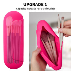 AGIKET travel cosmetic bag soft silicone for easy cleaning and quick access