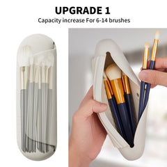 AGIKET travel makeup brush case open showing organized interior for easy access