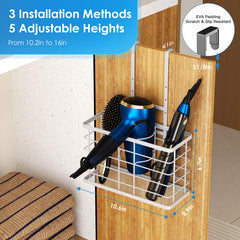 Agotglmi stainless steel hair tool holder resists rust for durable bathroom use.