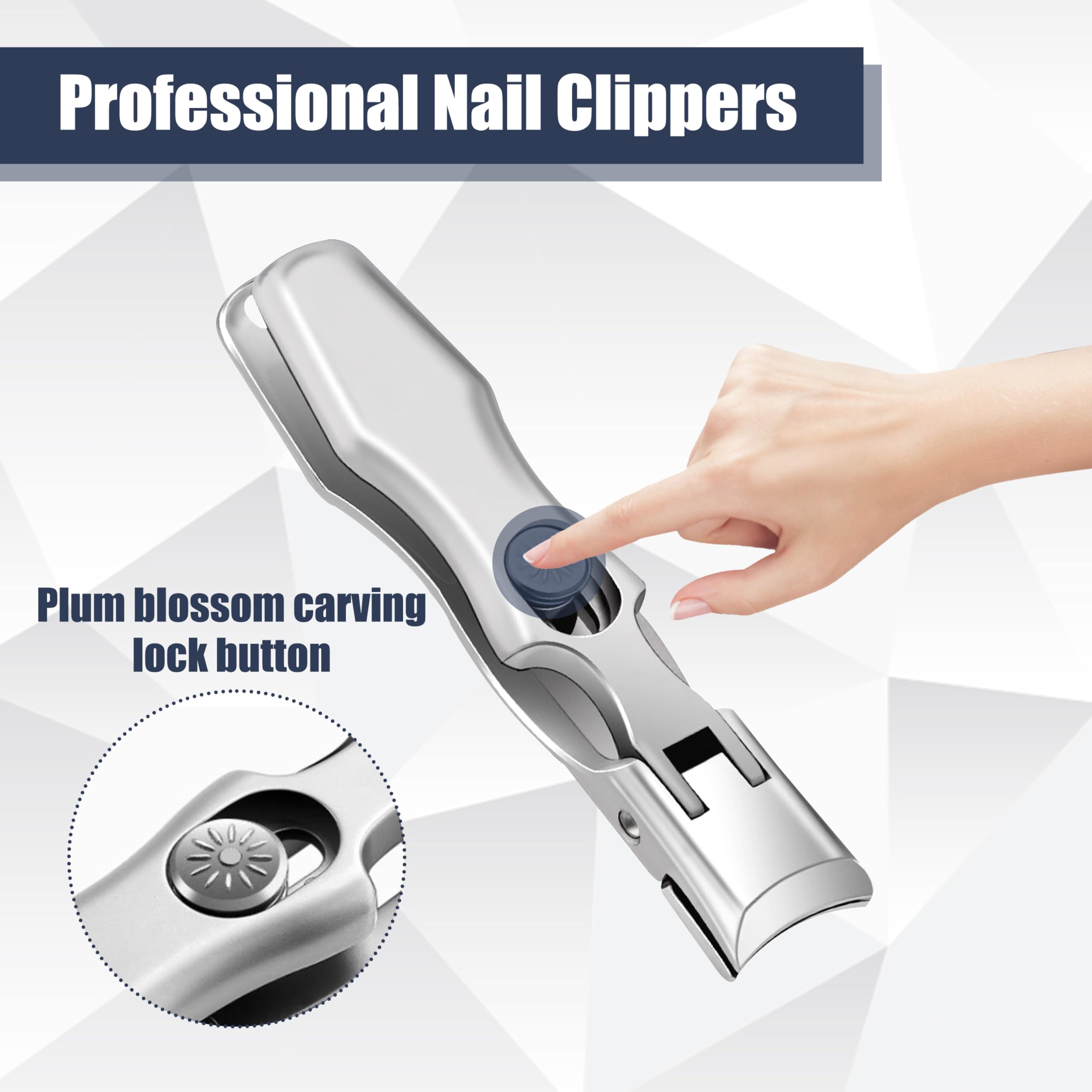 AGSIXZLAN professional nail clippers set includes file and box for travel