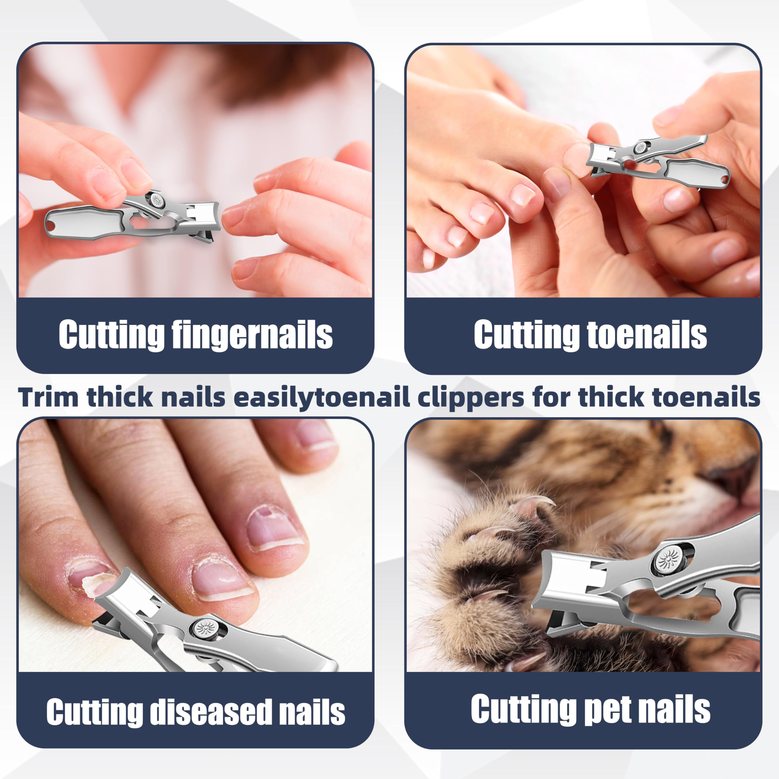 AGSIXZLAN toenail clippers thick nails suitable for seniors with easy trim