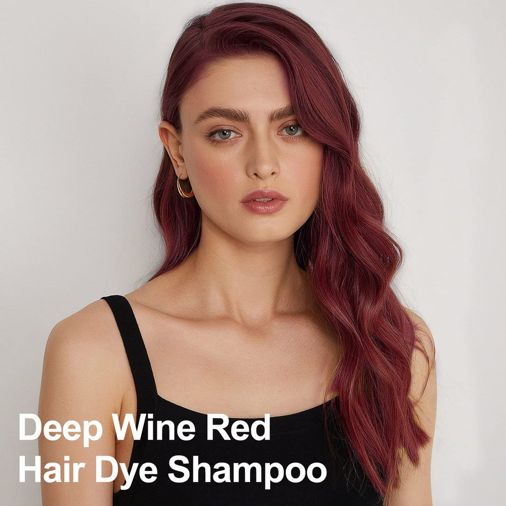 Agthyuve Deep Wine Red color blend spreading through hair fibers.