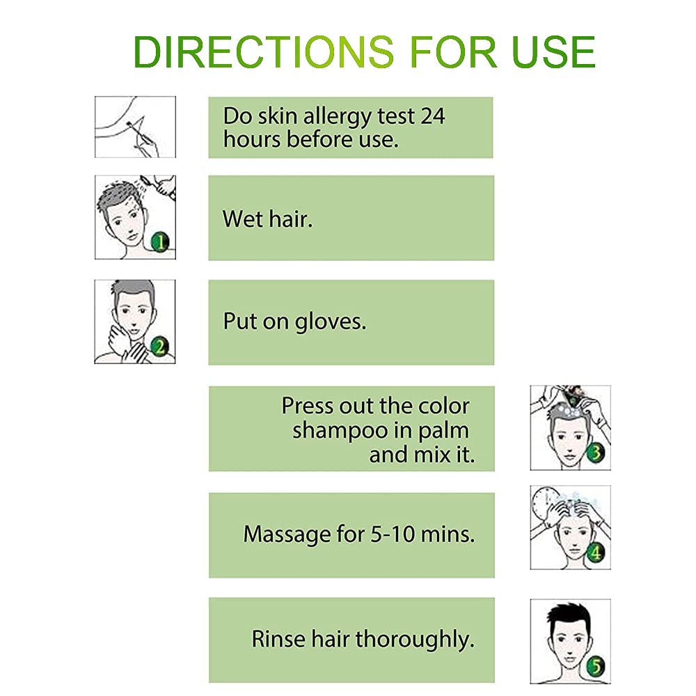 Agthyuve Dexe Hair Dye Shampoo after-results highlight shiny, darkened hair