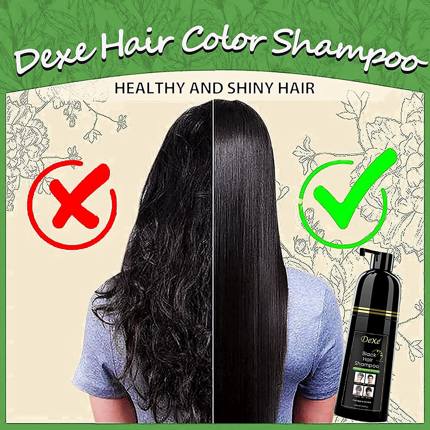 Agthyuve Dexe Hair Dye Shampoo packaging-box communicates 3-in-1 value