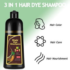 Agthyuve Hair Dye Shampoo grey-hair-coverage demonstrates seamless grey-to-tone transformation.