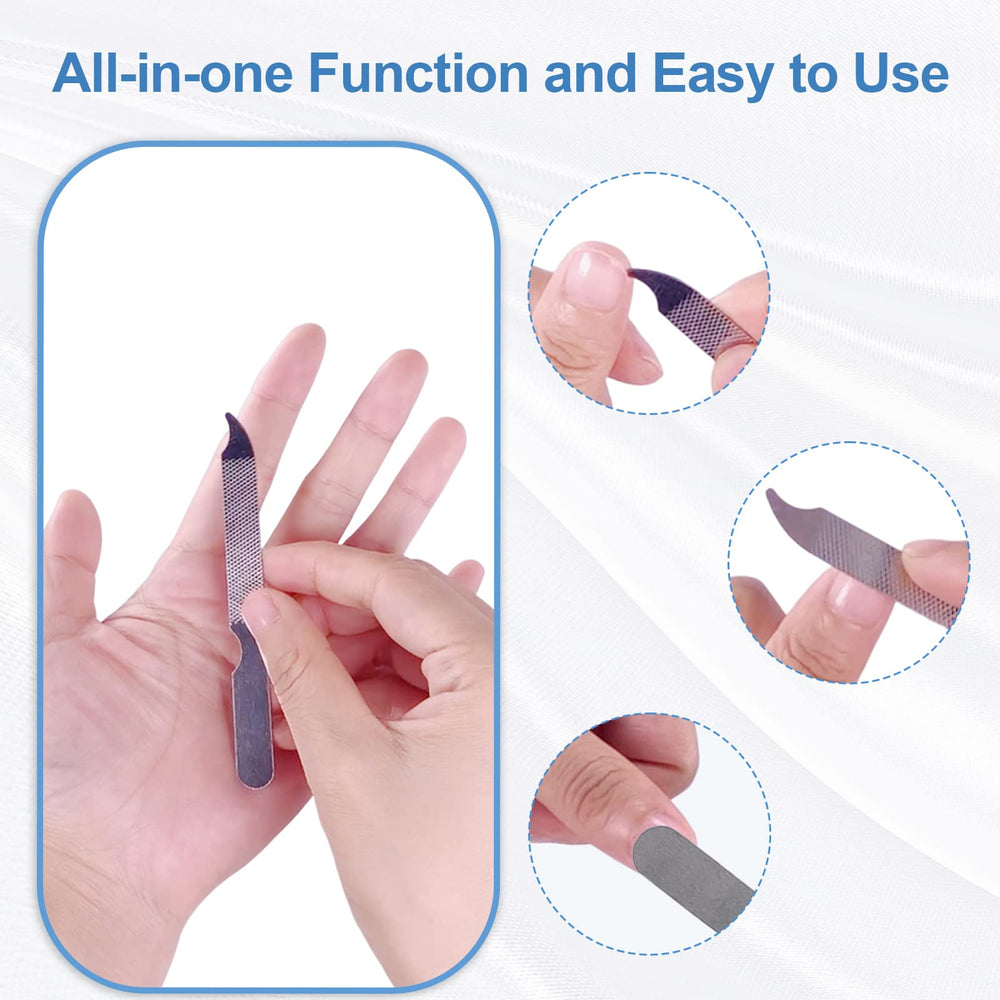 AhaTopia fingernail files double-sided grit for filing and polishing natural or acrylic nails.