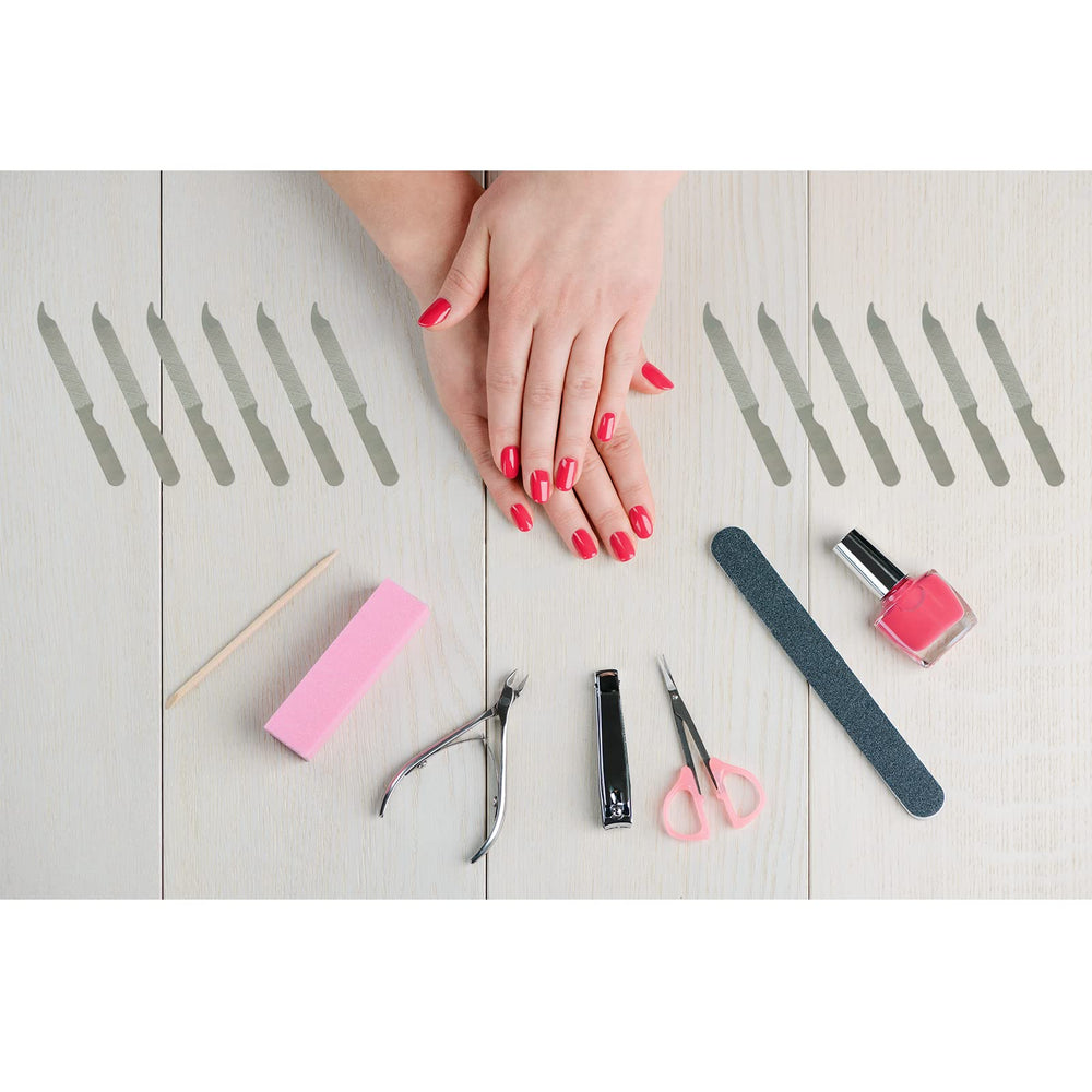 AhaTopia fingernail files travel-friendly 4-inch size fits purses and bags.