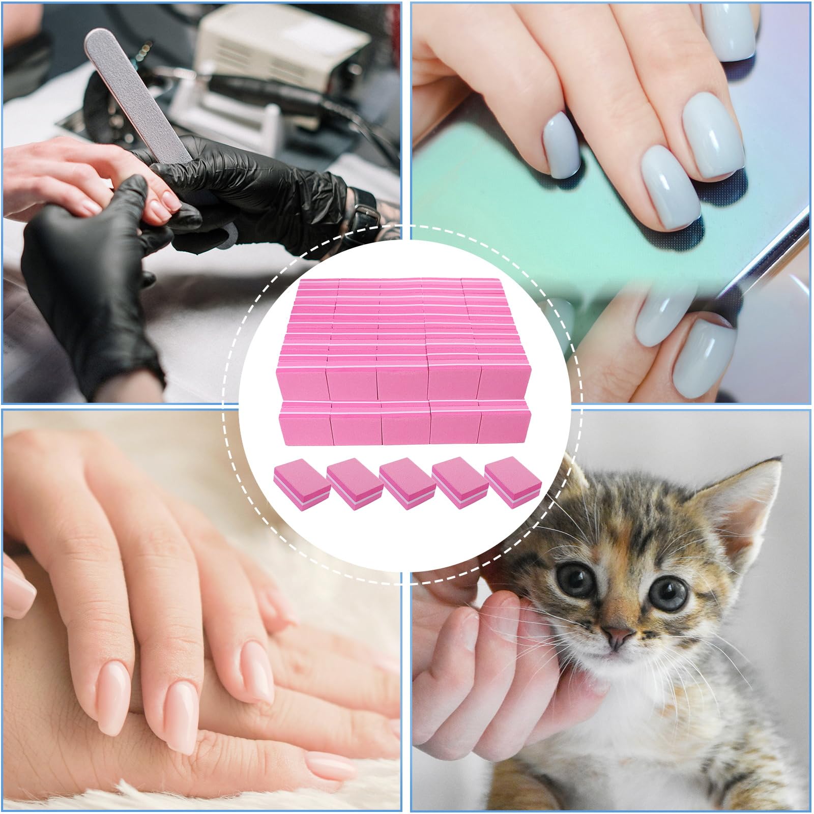 AhaTopia nail buffer block suitable for acrylic and natural nails