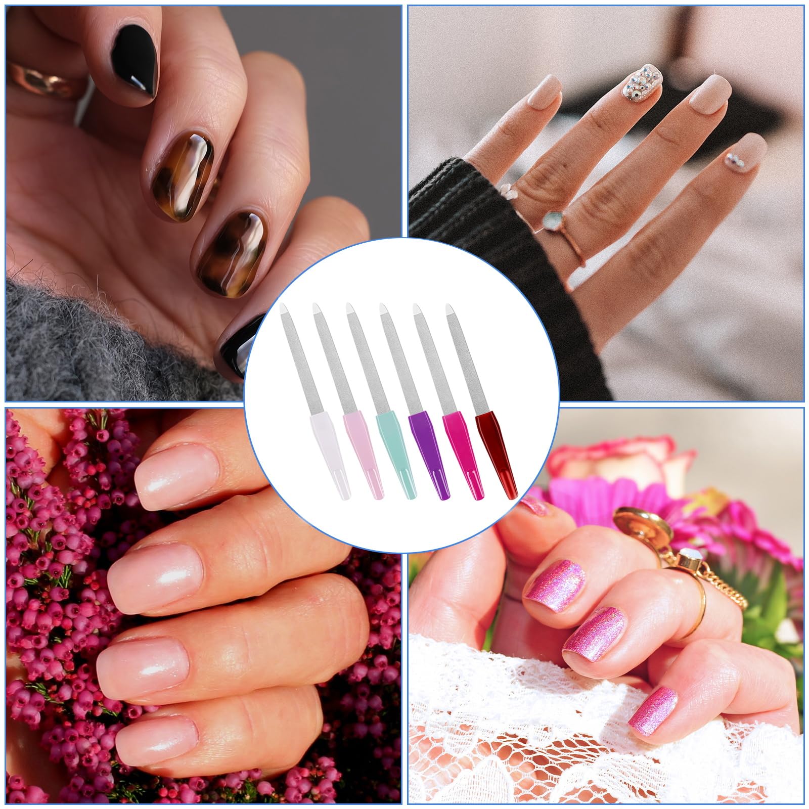 AhaTopia nail files used on natural nails and toenails at home